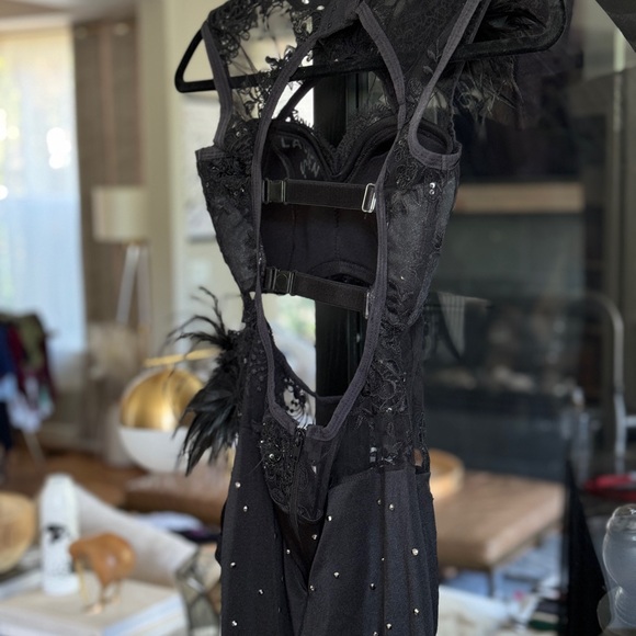 ⭐️🎹Custom Black Leotard Jazz Dance Costume or Chicago Halloween costume👠 - Picture 11 of 14